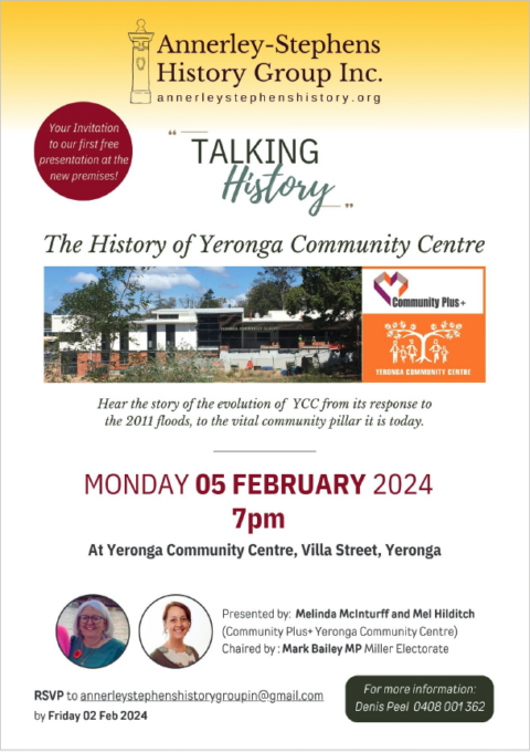 The History Of The Yeronga Community Centre History Community