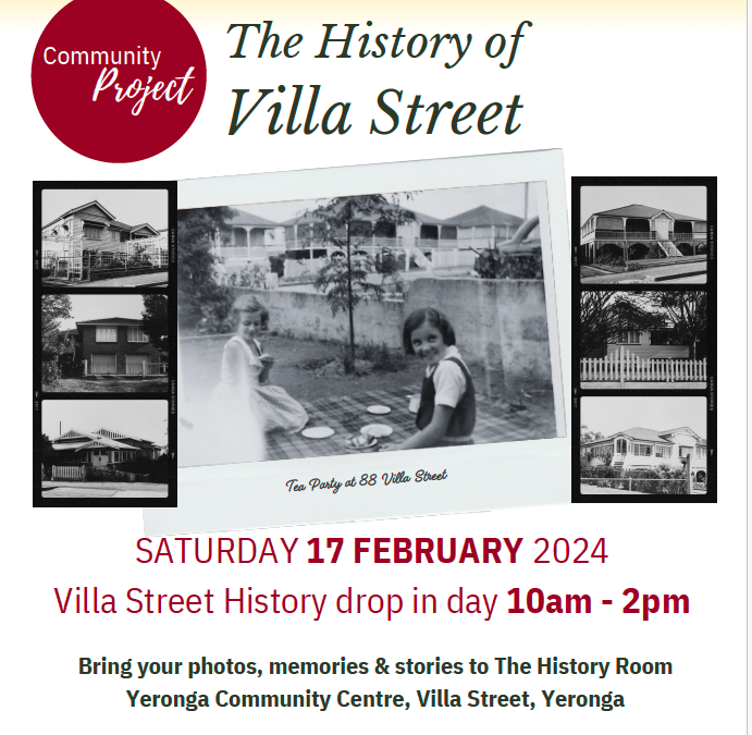 Share your Villa Street stories, Sat 17 Feb 2024