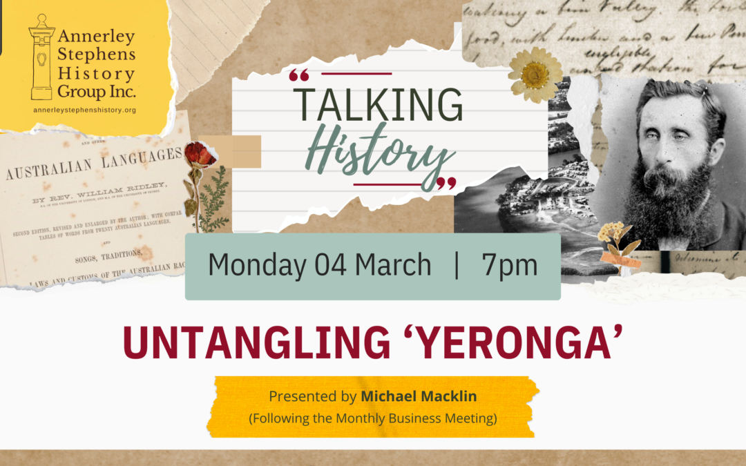 Untangling Yeronga: Naming a suburb